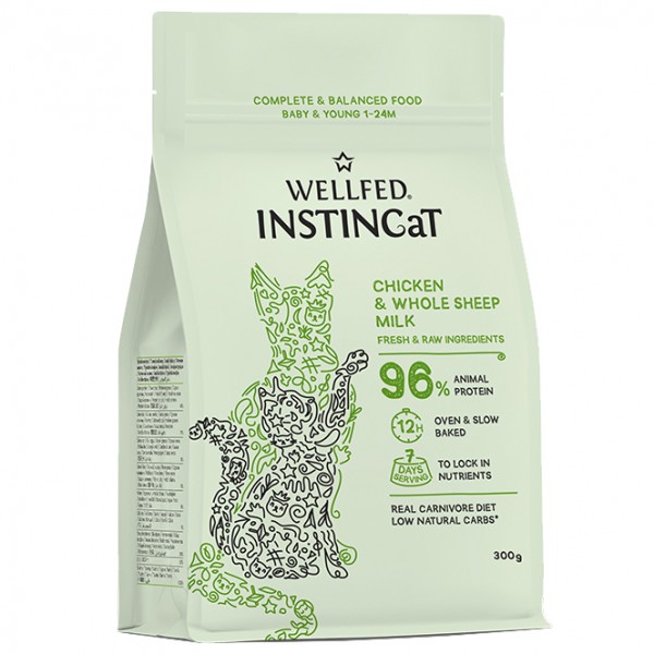 Wellfed InstinCat S.O.B. Baby & Young Chicken & Whole Sheep Milk 300gr Super Premium Τροφές 